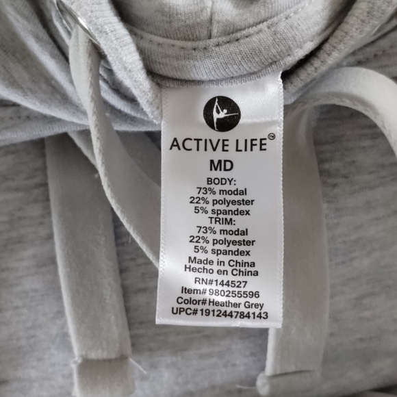 Active Life Athletic Sweatshirt Hoodie Medium Gray - Picture 6 of 6